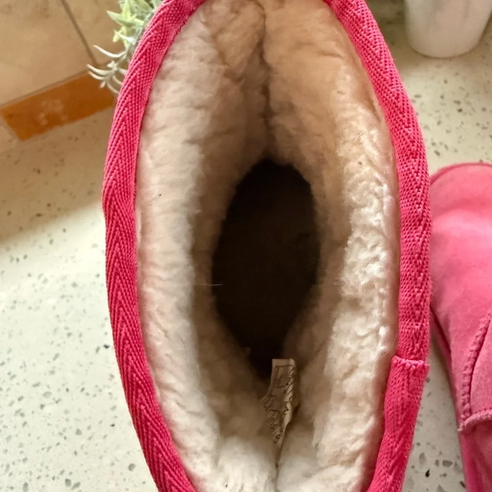 UGG Sherpa suede Kids Pink Boots